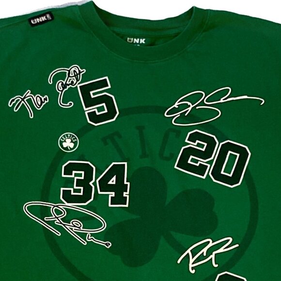 Boston Celtics Champions Big 5 T-Shirt 2008 Faux Signatures Size XL - Picture 2 of 7